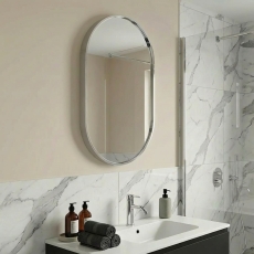 Delphi Altair Chrome Inset Framed Standard Bathroom Mirror 800mm x 500mm