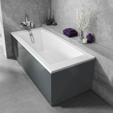 Delphi AquaGuard Matt Grey Waterproof Straight Rectangular Bath Panel