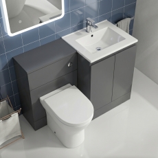 Delphi AquaGuard Combination Unit with 500mm WC Unit - 1000mm Wide - Matt Grey