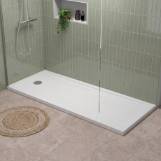 Delphi Aragon White Bath Replacement Shower Tray 1700mm x 700mm