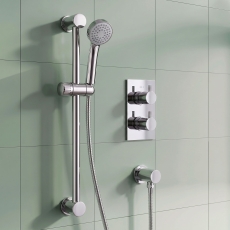 Delphi Ashwell Thermostatic Dual Concealed Mixer Shower with Shower Kit - Chrome
