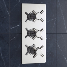 Delphi Axiom Crosshead Chrome 2-Outlet Triple Concealed Shower Valve