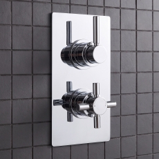 Delphi Axiom Lever Chrome 1-Outlet Dual Concealed Shower Valve