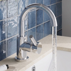 Delphi Axiom Lever Chrome Single Lever Side Action Basin Mixer Tap