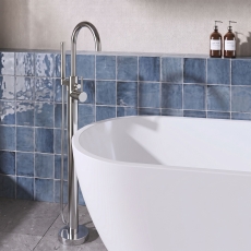 Delphi Axiom Lever Chrome Floor Standing Thermostatic Bath Shower Mixer Tap (inc Kit)