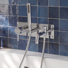 Delphi Axiom Lever Chrome Wall Mounted Bath Shower Mixer Tap (inc Kit)