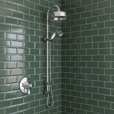 Delphi Belgravia Chrome Dual Concentric Concealed Shower Set with Rigid Riser Kit