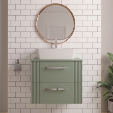 Delphi Bentley 600mm 2-Drawer Wall Hung Countertop Vanity Unit