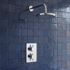 Delphi Bilbrook Thermostatic Dual Concealed Mixer Shower with Fixed Shower Head - Chrome