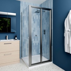 Delphi Calibre Brushed Pewter 4mm Bi-Fold Door Shower Enclosure
