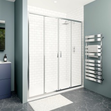 Delphi Calibre Chrome 6mm Double Sliding Shower Door (1900mm High)