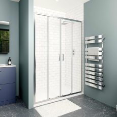 Delphi Calibre Chrome 6mm Double Sliding Shower Door (1900mm High)