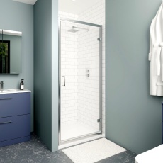 Delphi Calibre Chrome 6mm Hinged Shower Door (1900mm High)
