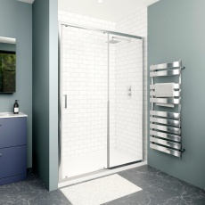 Delphi Calibre Chrome 6mm Sliding Shower Door (1900mm High)