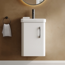 Delphi Curva 400mm 1-Door Wall Hung Vanity Unit