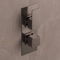 Delphi Edge Brushed Pewter 1-Outlet Dual Concealed Shower Valve