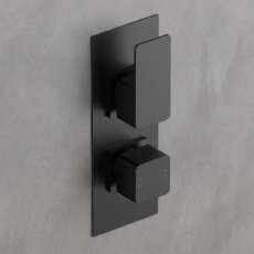 Delphi Edge Matt Black 2-Outlet Dual Concealed Shower Valve