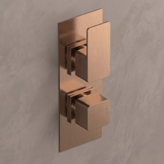 Delphi Edge Brushed Bronze 1-Outlet Dual Concealed Shower Valve