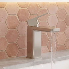Delphi Edge Chrome Eco Mono Basin Mixer Tap (inc Press Top Waste)