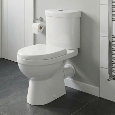 Delphi Elise Rimless Close Coupled Toilet (inc Soft Close Seat)