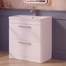 Delphi Envoy 800mm 2-Drawer Floor Standing Vanity Unit (inc Basin)