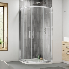 Delphi Expressions Chrome Quadrant Shower Enclosure - 6mm Glass