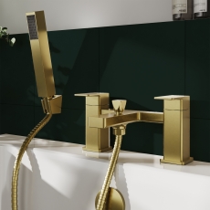 Delphi Fathom Brushed Brass Bath Shower Mixer Tap with Kit