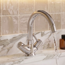 Delphi Fresh Chrome Economy Mono Basin Mixer Tap (inc Press Top Waste)