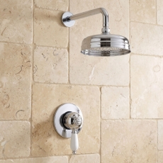 Delphi Highgate Chrome Manual Concealed Shower Set with Fixed Head