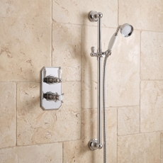 Delphi Highgate Chrome Dual Concealed Shower Set with Slide Rail Kit