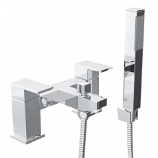 Delphi Bentley Bath Shower Mixer Tap with Shower Kit Pillar Mounted - Chrome