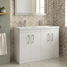 Delphi Horizon 1200mm 4-Door Floor Standing Vanity Unit (inc Basin)