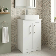 Delphi Horizon 500mm 2-Door Floor Standing Countertop Vanity Unit