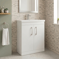 Delphi Horizon 600mm 2-Door Floor Standing Vanity Unit (inc Basin)