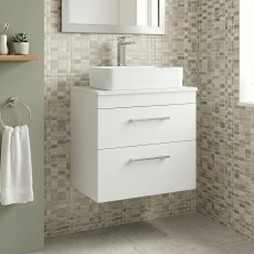 Delphi Horizon 600mm 2-Drawer Wall Hung Countertop Vanity Unit