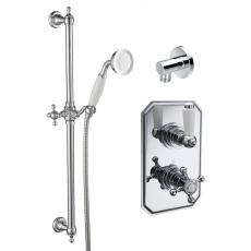 Delphi Kelston Thermostatic Dual Concealed Mixer Shower with Shower Kit - Chrome