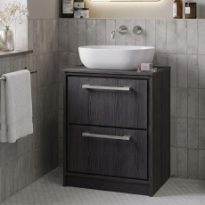 Delphi Lodge 600mm 2-Drawer Floor Standing Countertop Vanity Unit