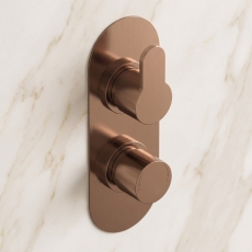 Delphi Loop Brushed Bronze 1-Outlet Dual Concealed Shower Valve