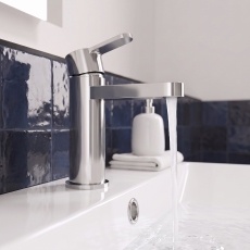 Delphi Loop Chrome Mono Basin Mixer Tap (inc Press Top Waste)