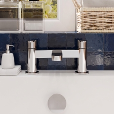 Delphi Loop Chrome Pillar Mounted Bath Filler Tap