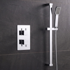 Delphi Nectar Chrome Dual Concealed Shower Set with Slide Rail Kit