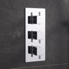 Delphi Nectar Chrome 2-Outlet Triple Concealed Shower Valve