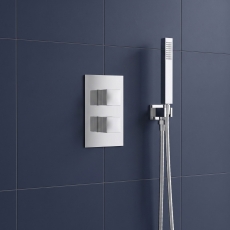 Delphi Nexus Chrome Dual Concealed Shower Set with Handset and Bracket