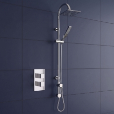 Delphi Nexus Chrome Dual Concealed Shower Set with Premium Riser Kit