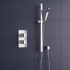Delphi Nexus Chrome Dual Concealed Shower Set with Slide Rail Kit