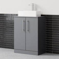 Delphi Nordic 600mm 2-Door Floor Standing Countertop Vanity Unit