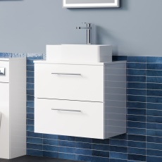 Delphi Nordic 600mm 2-Drawer Wall Hung Countertop Vanity Unit