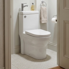 Delphi P2 Compact Combi Close Coupled Toilet and Integrated Basin excluding Tap