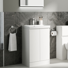Delphi Penthouse 500mm 2-Door Floor Standing Vanity Unit (inc Basin)