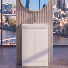 Delphi Penthouse 500mm 2-Door Floor Standing Vanity Unit (inc Basin)